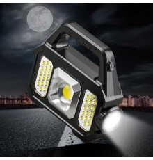 Solar Powerbanklı Şarjlı Taşınabilir Güçlü Fener P-880A