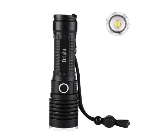 GHT-5761 XP90 LED 3 Mod Zoomlu Yağmur Suyu Geçirmez Şarjlı El Feneri