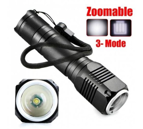 F.B.I F-82 T6 Led Zoomlu 2000 LM Yüksek Işık Şarjlı El Feneri