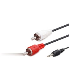 3.5 Mm To 2Rca Kablo 2Lıne 1.5M Siyah HDX1042
