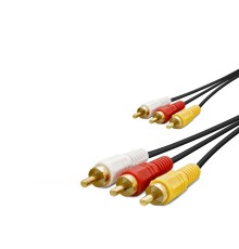 3 RCA Kablo Gold 3M Siyah HDX1051