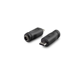 Notebook Adaptör Ucu Çevirici Type-C (M) To 5.5*2.5 (F) 10Lu Paket Siyah HDX1340