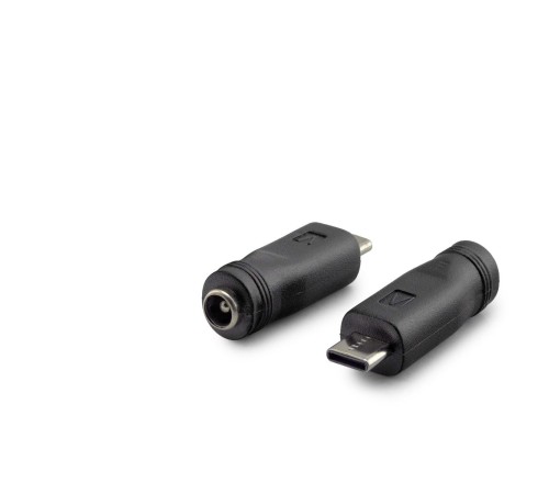 Notebook Adaptör Ucu Çevirici Type-C (M) To 5.5*2.5 (F) 10Lu Paket Siyah HDX1340