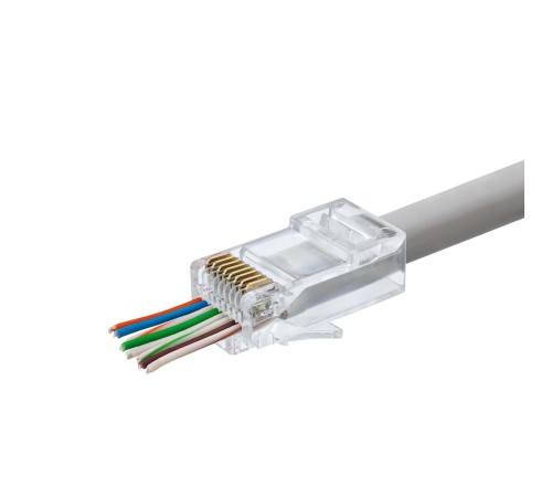 Cat5 Konnektör Ez Rj45 100Lü Paket Şeffaf HDX5044