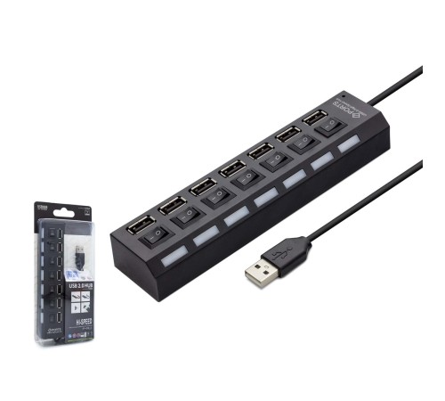 Usb Hub 7*Usb Siyah HDX7001