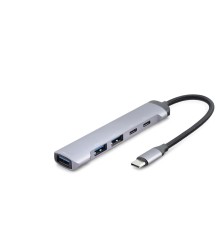 Type-C Hub 5*Usb Gri HDX7041