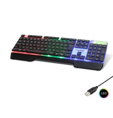 Kablolu Oyuncu Klavye Slım Led Q Siyah ND868