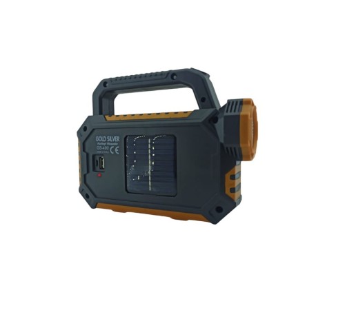 15W Güneş Enerjili Powerbank Özellikli Çok Fonksiyonlu Işıldak Fener GS490