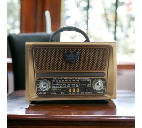 Nostaljik Görünümlü USB SD AUX Bluetooth Destekli Şarjlı Radyo RT-780