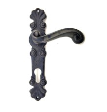 Antika Tarz Dekoratif Pirinç Okyanus Banyo Kapı Kolu - 230x46 mm, Oksit