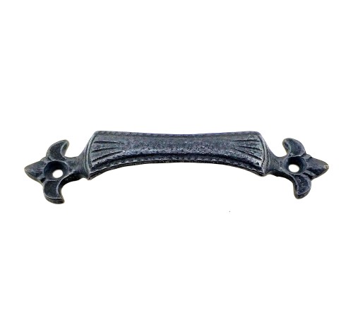 Antika Tarz Dekoratif Pirinç Lale Mobilya Kulbu - 27x115 mm, Oksit