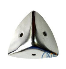 Dekoratif, Kutu, Sandık Köşesi - 45x28 mm,Büyük, Nikel, 1 Adet