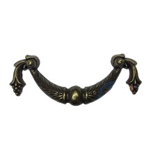 Dekoratif Zamak Üzümlü Kulp - 64mm, Antik, 1 Adet