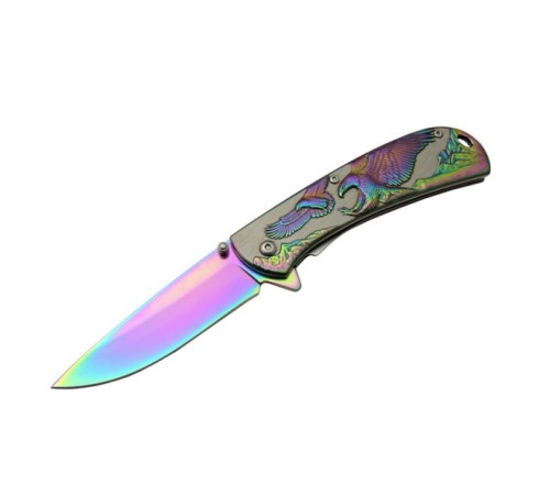 Kartal Çift Gökkuşağı 20 cm Kamp / Outdoor Çakı 21cm - Yarı , Kutulu