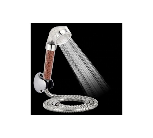 Filtreli Ve Su Tasarruflu Arıtmalı Duş Başlığı Seti Boncuklu Başlık Hortum Ve Mafsal Set