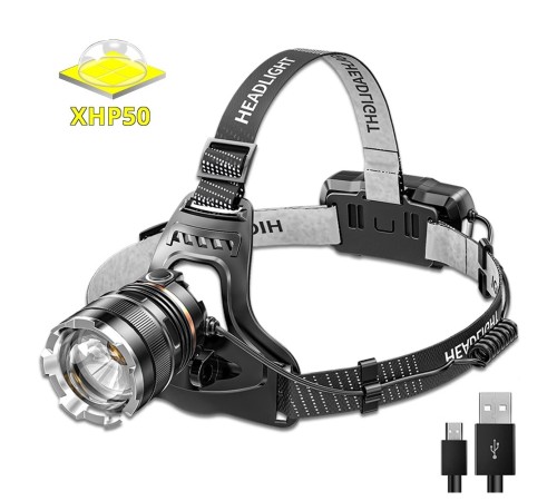 PeakStar PS-8002 Sensörlü Zoomlu Profesyonel Şarjlı Kafa Lambası