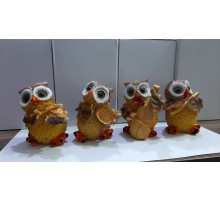 Müzisyen Baykuşlar Biblo 4'lü Set