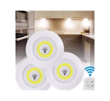 Uzaktan Kumandalı 3 Lü Spot Led Lamba Kablosuz Pilli Işıldak