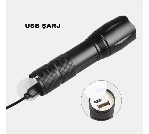 Powerbank Özellikli Uzun Menzilli EL Feneri Wt-039