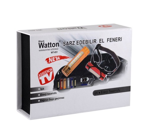 Powerbank Kafa Feneri Wt-051