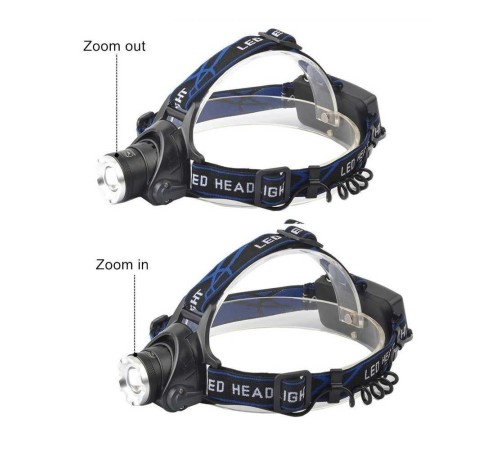 Orjinal 800 Lümen Tx6 Şarjlı Zoomlu Kafa Feneri Wt-120