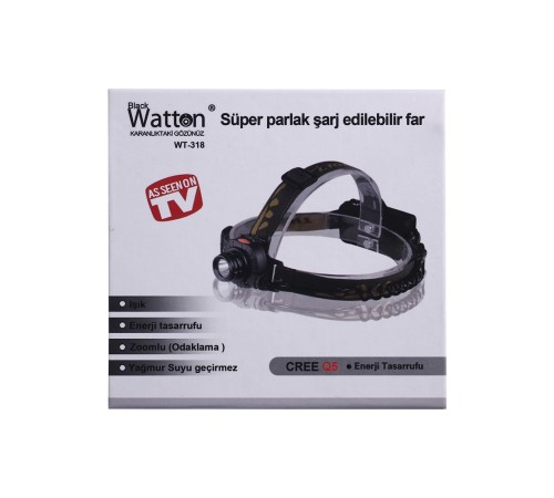 Sensörlü Şarjlı Kafa Lambası Wt-318