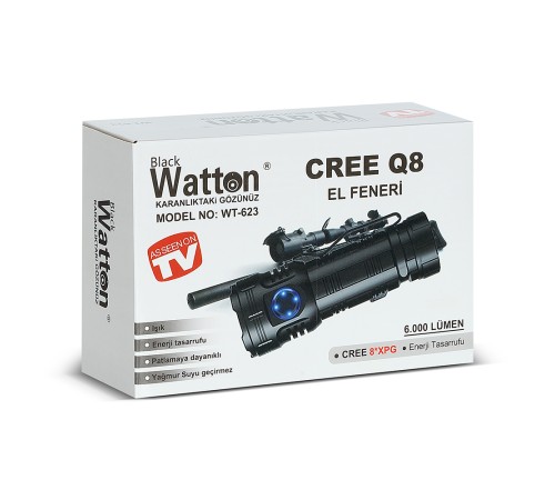 Cree Q8- XQG 8+1 Led Şarjlı El Feneri WT-623