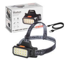 15 Ledli Sarı / Beyaz Şarjlı Kafa Lambası Wt-652