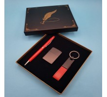 Kırmızı Anahtarlık Çakmak Ve Touchpen Kalem