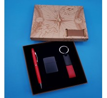 Anahtarlık Çakmak Ve Kalem Hediye Seti