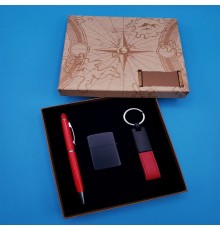 Anahtarlık Çakmak Ve Kalem Hediye Seti