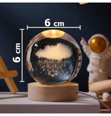 Yağmur Bulutu Işıklı Cam Küre Kod 58