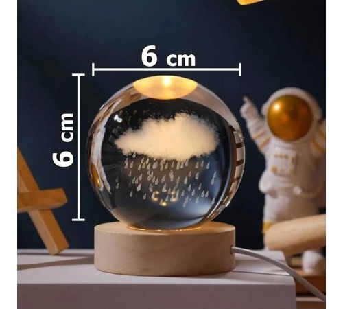Yağmur Bulutu Işıklı Cam Küre Kod 58