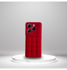 İnfinix Hot 40 Uyumlu Silikon Madlen Case KIRMIZI