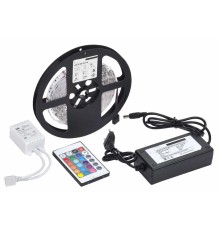 5 MT 3 Cipli Rgb Şerit Led Silikonlu Adaptör Uzaktan Kumanda Tak Çalıştır