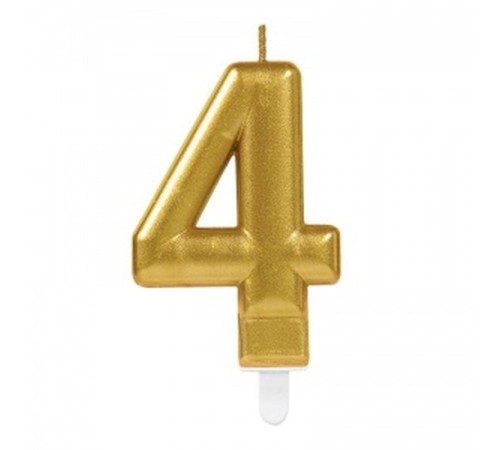 4 Rakam Mum Gold Renk