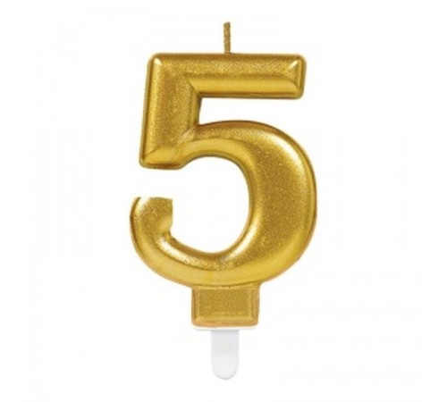 5 Rakam Mum Gold Renk
