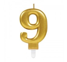 9 Rakam Mum Gold Renk