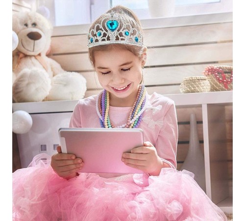 Karlar Ülkesi Mavi Kalpli Taşlı Elsa Tacı