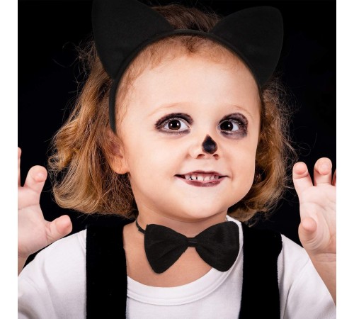 Kedi Kostüm Taç Kuyruk Papyon Seti 1 Adet