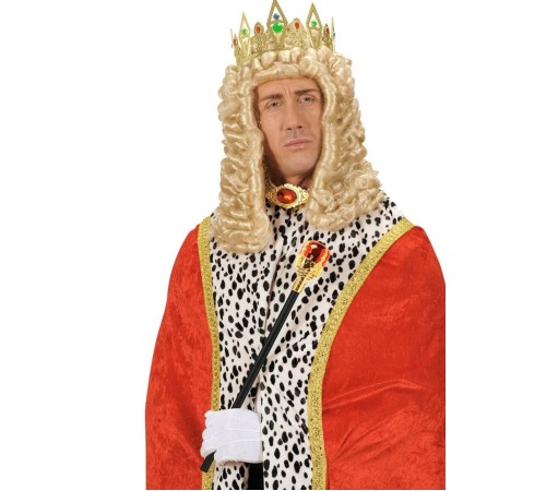 Kırmızı Topuzlu Kral Asası Kraliyet Asası 40 Cm 1 Adet