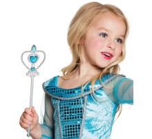 Mavi Renk Kalp İşlemeli Karlar Ülkesi Elsa Asası