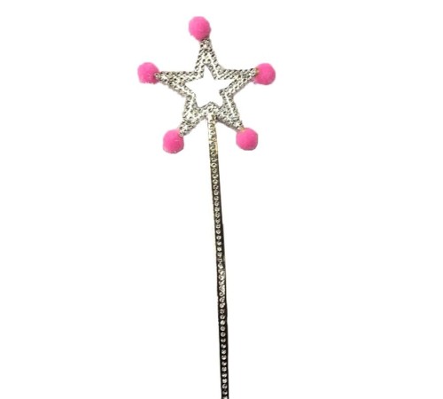 Pembe Ponponlu Yıldız Peri Asası 1 Adet