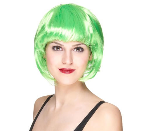 Yeşil Parti Peruğu Kısa Küt Saç