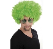 Yeşil Renk Kıvırcık Afro Bonus Peruk