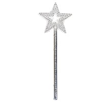 Yıldız Model Peri Asası Melek Asası Prenses Asası Metalize Gümüş Renk