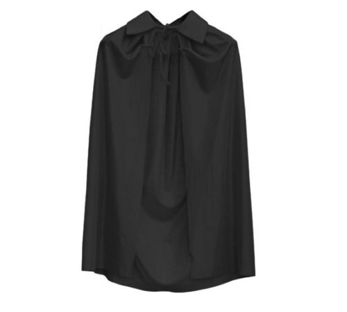 Siyah Renk Yakalı Çocuk Pelerin 90 cm