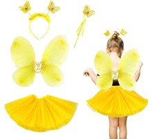 Sarı Kostümü Çocuk - Sarı Kostüm Aksesuar Seti 4 Parça