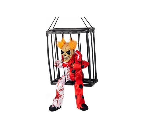 Hareketli Sesli Sensörlü Mahkum Joker İskelet Dekorasyon 22x27 cm