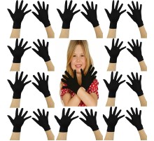 Siyah Renk Likralı 23 Nisan 29 Ekim 19 Mayıs Gösteri Bando Eldiveni 10 Çift ( 20 Adet )